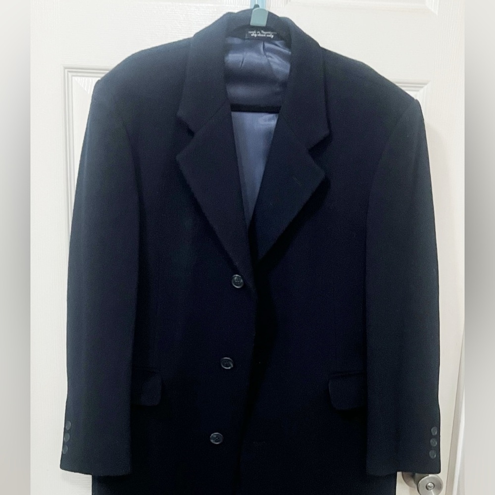 Andrew Fezza Cashmere Blend Italy Gray Winter Coat Men High Quality - Picture 3 of 9